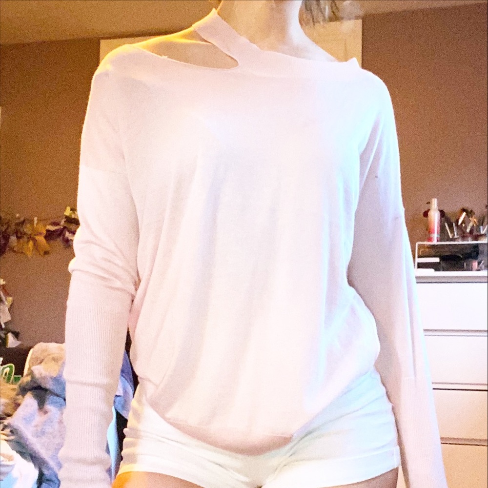 light pink sweater